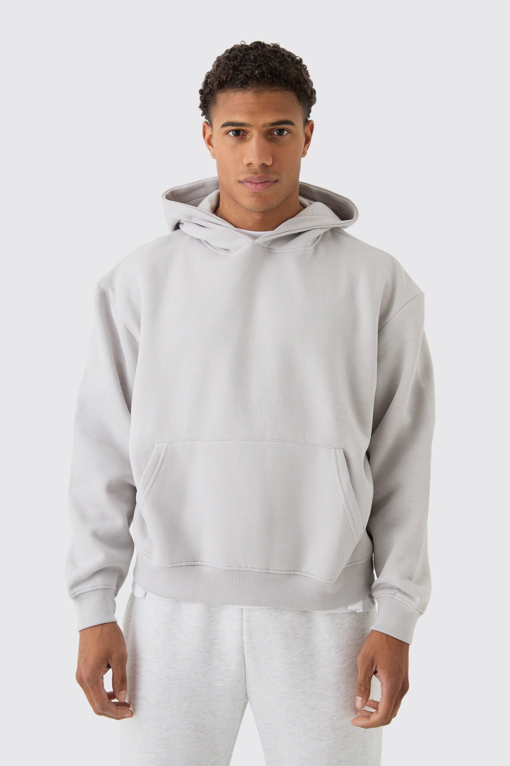 Basic Oversized Boxy Hoodie boohooMAN USA